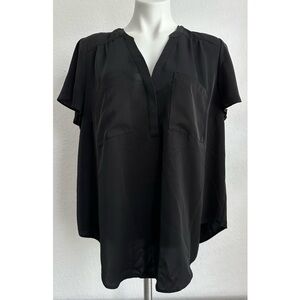 Torrid Black Harper Shirt Sleeve Blouse Size 0